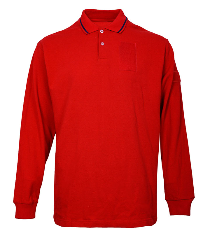 Red Long Sleeves Polo Shirt (HEP003)