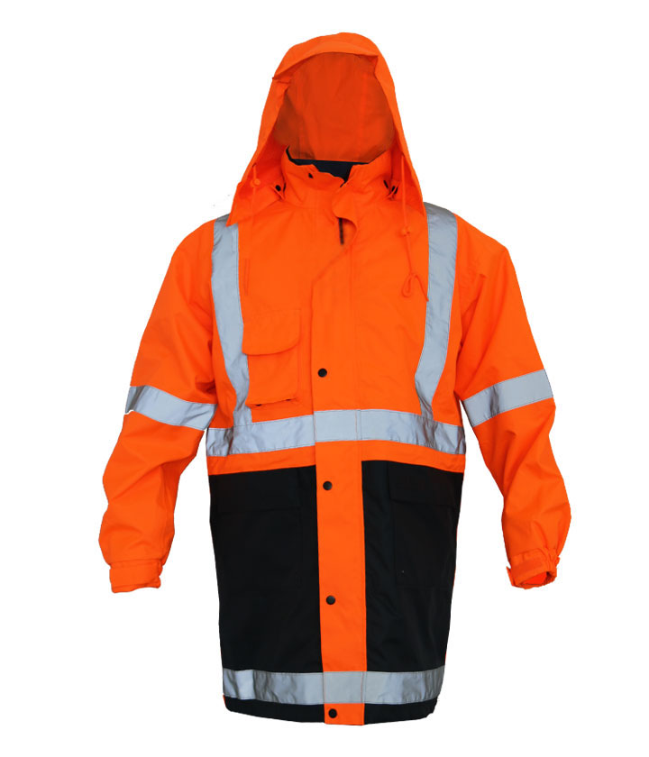 Hi Vis Orange/Navy 3 in 1 parka