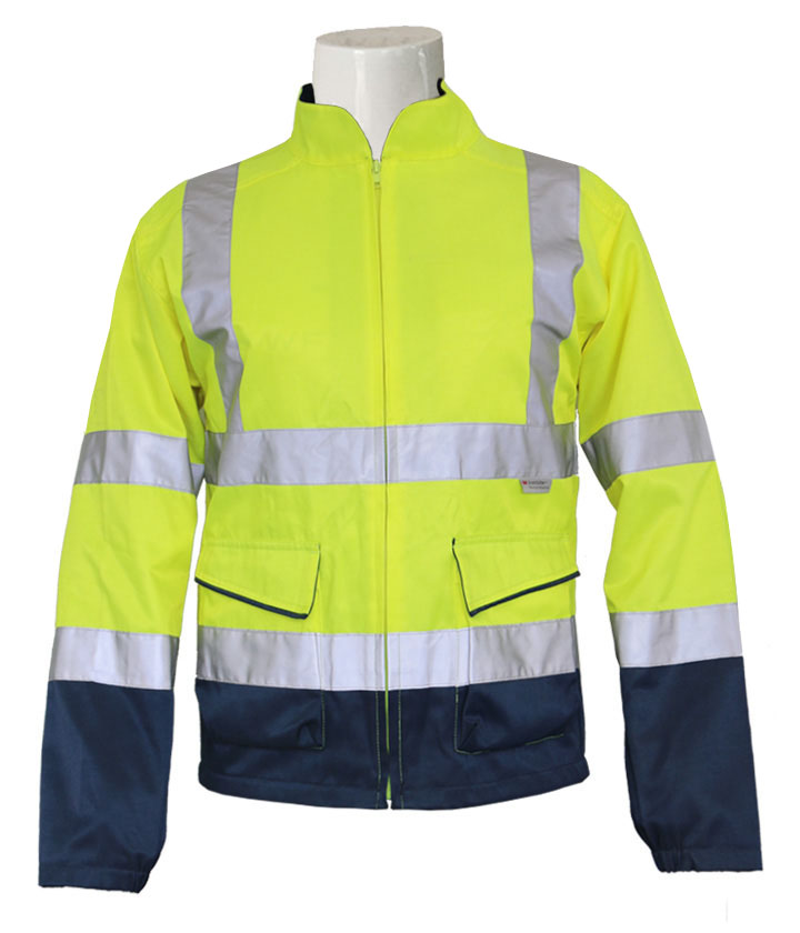 Hi Vis Yellow/Navy Two Tone work Jacket