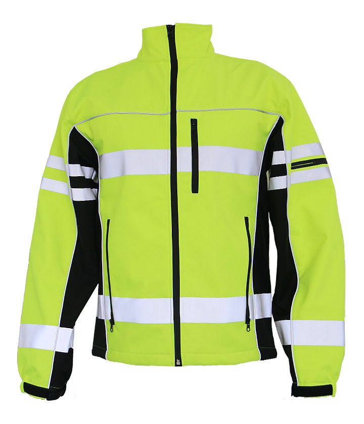 Hi Vis Yellow Black Two Tone softshell Jacket