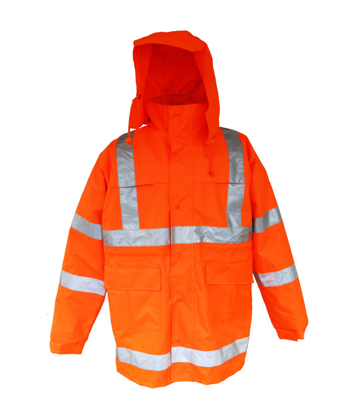 Hi Vis Orange Raincoat