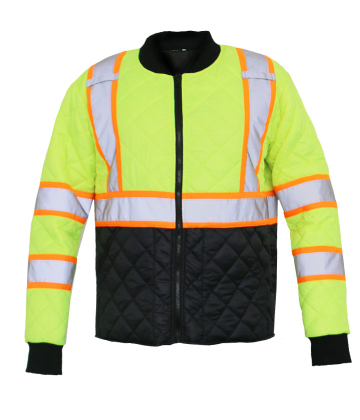 Hi Vis Lime/Black/Orange Padded Jacket