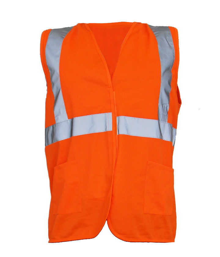 Hi Vis Orange mesh safety vest