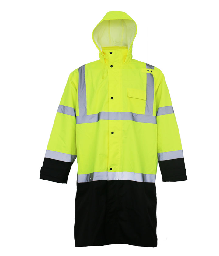 long Lime/Black 48 inch Raincoat