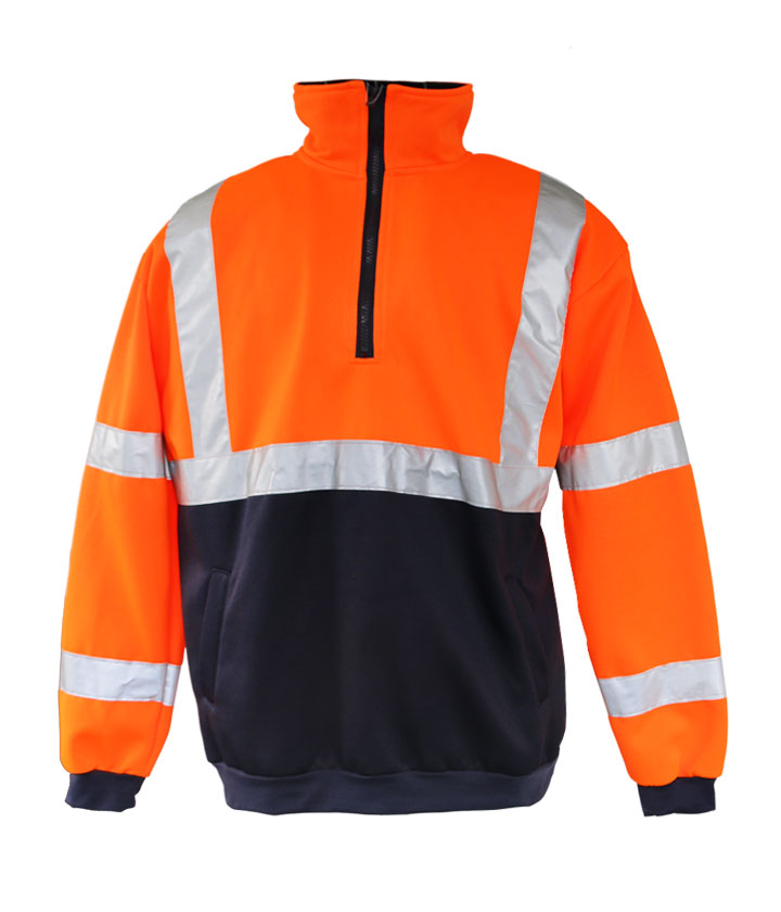 Hi Vis Orange/Navy Taped sweater