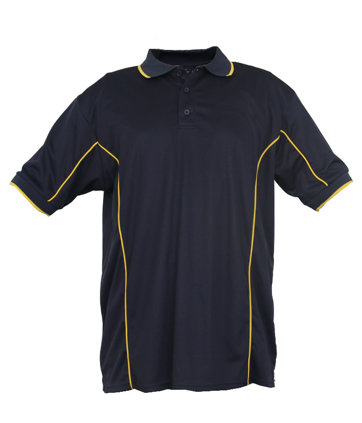 Navy/Yellow Short Sleeves Polo Shirt