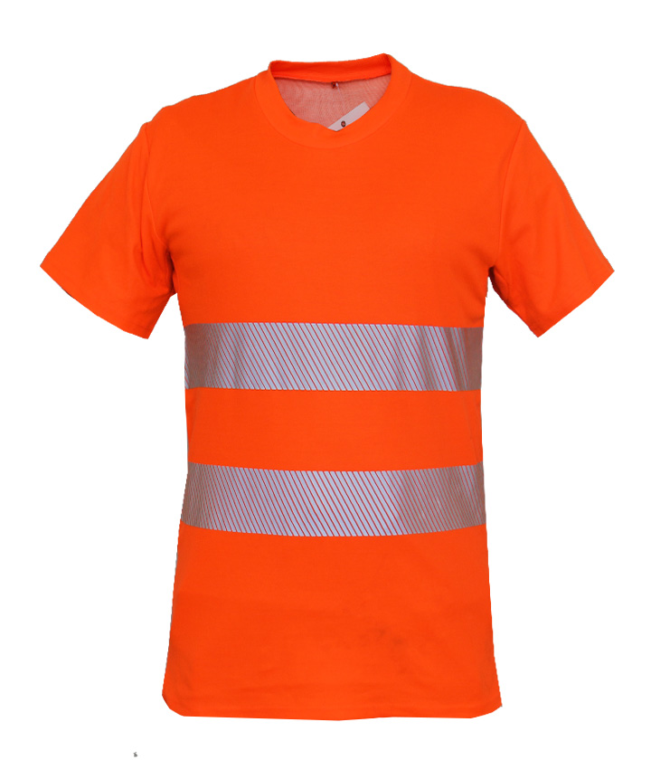 Hi Vis Orange V-Neck Short Sleeves T-Shirt
