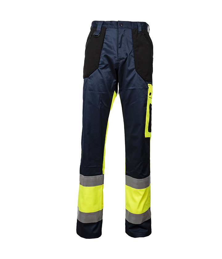Hi Vis Yellow/Navy Work Trousers