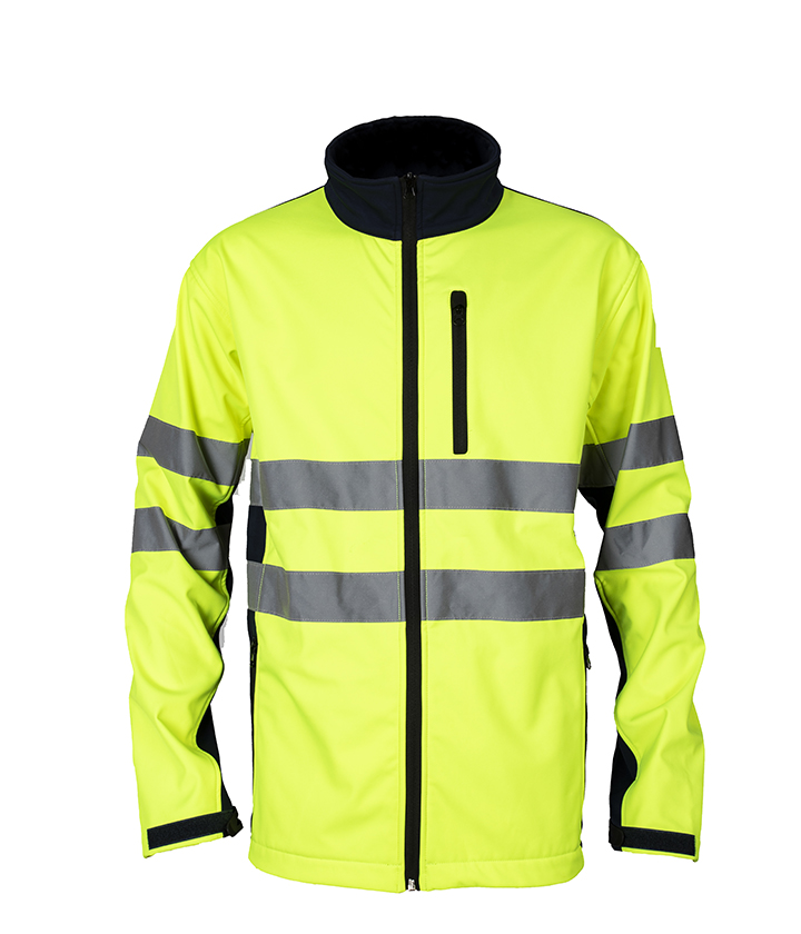 Hi Vis Yellow/Navy Softshell Jacket