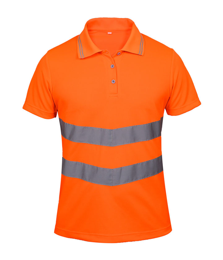 Hi Vis Orange Short Sleeves Polo Shirt