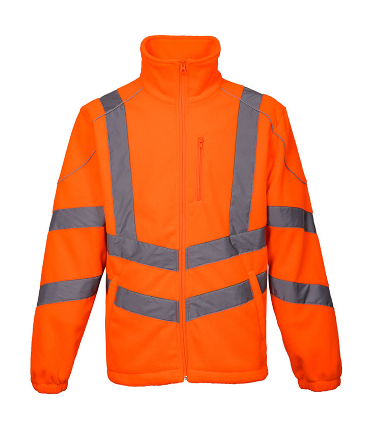 Hi Vis Orange Recycle Fleece Jacket