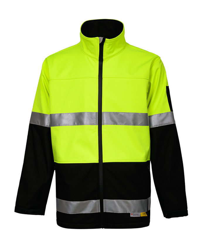 Hi Vis Yellow/Black Softshell Jacket