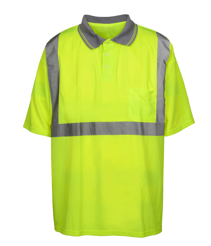 Hi Vis Yellow short sleeve polo shirt