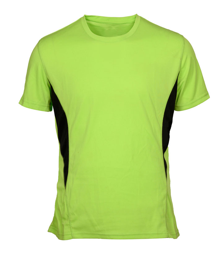Hi Vis Quick Dry Green(Orange)/Black Short Sleeves T-Shirt