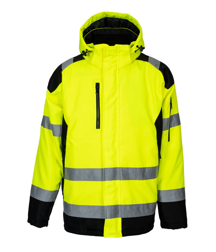 Hi Vis Yellow/Black  Winter Parka