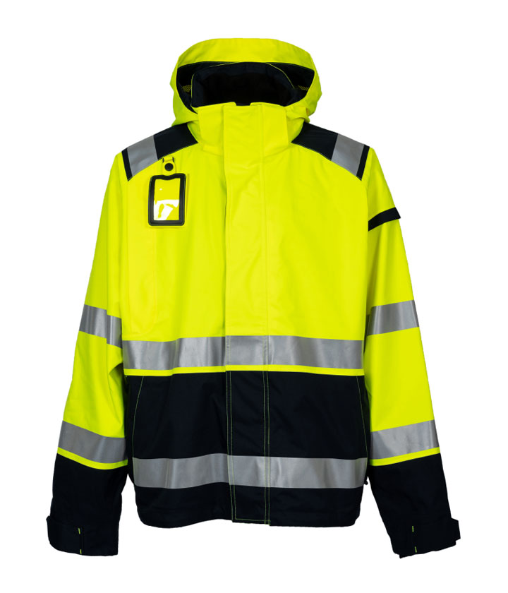 Hi Vis Yellow/Black  Rain Jacket