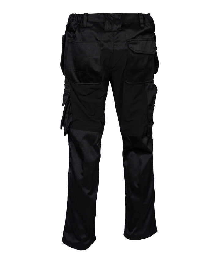 Black Contrast Black Work Pants