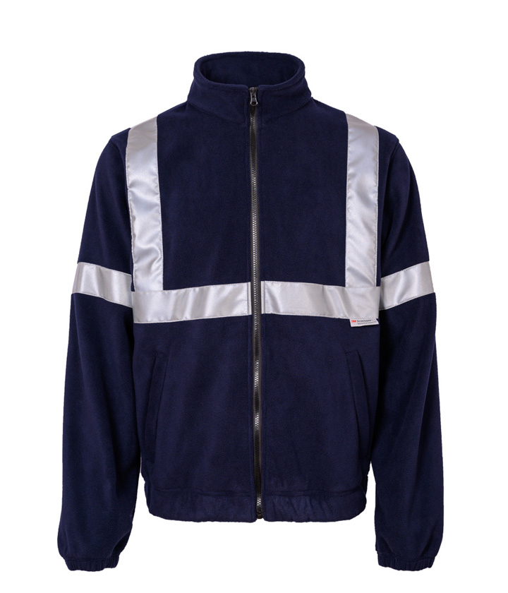 Navy color reflective Fleece Jacket