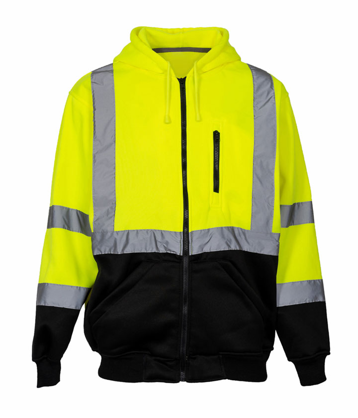 Hi Vis Yellow zipper Jacket