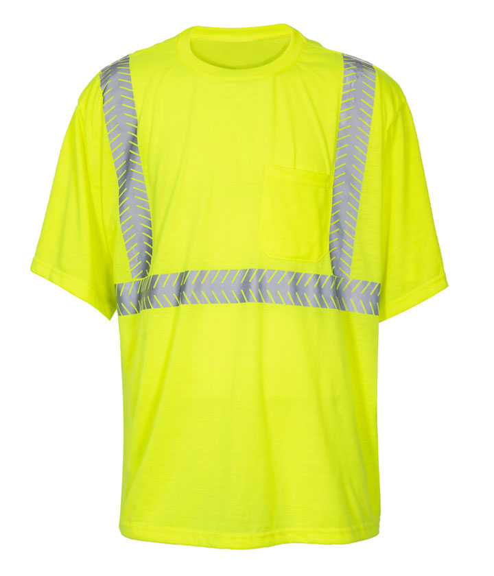 Lime round neck short sleeve T-shirt