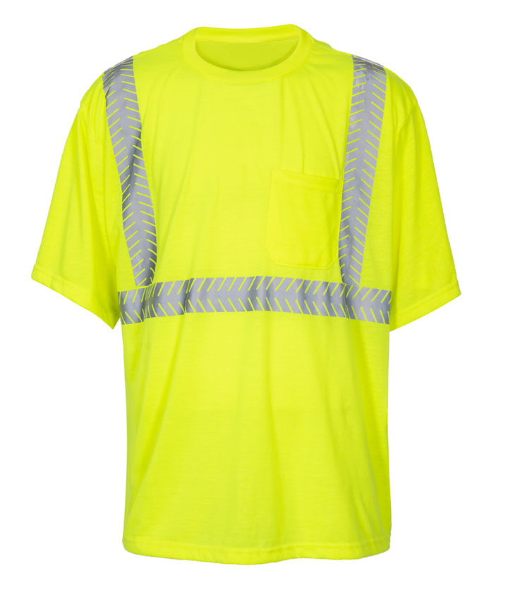 Lime round neck short sleeve T-shirt