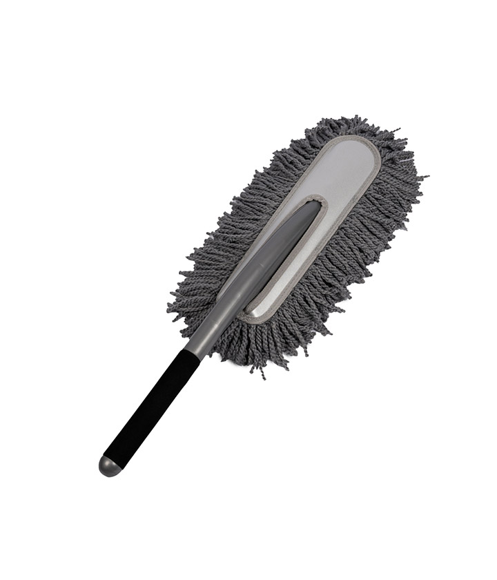 Silver/Black Long Handle Car Cleaning Wax Brush
