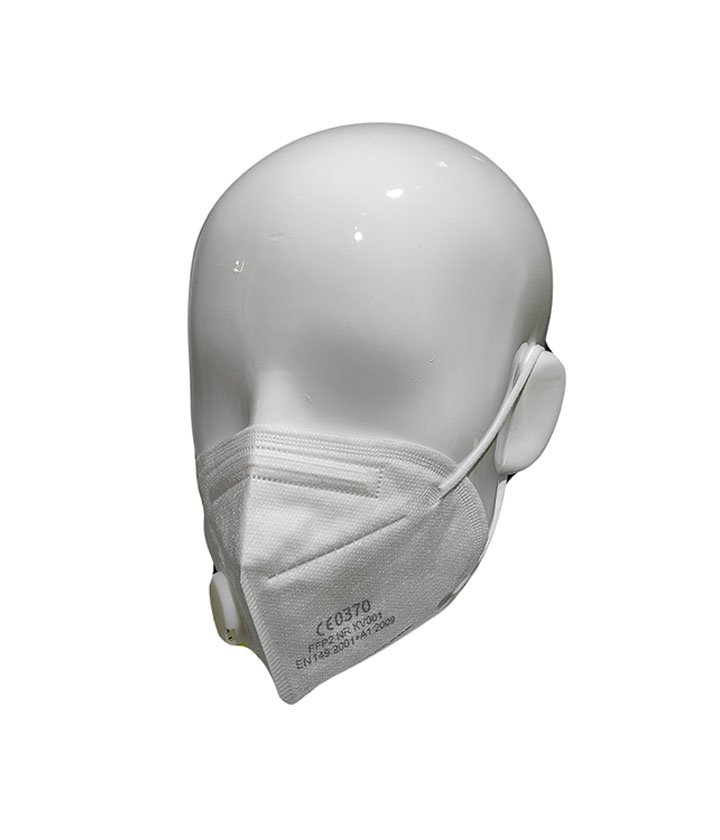 White Disposable FFP2 NR CE Mask With Valve