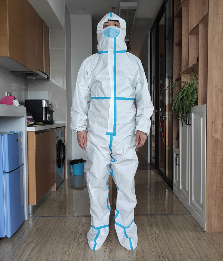 White Disposable Protective Coverall