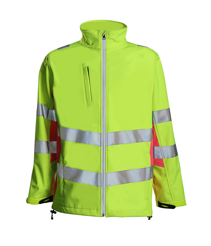 Hi Vis Yellow/Pink Lady Softshell Jacket