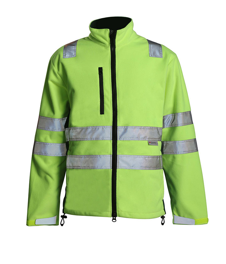 Hi Vis Yellow contrast Green black boned Jacket