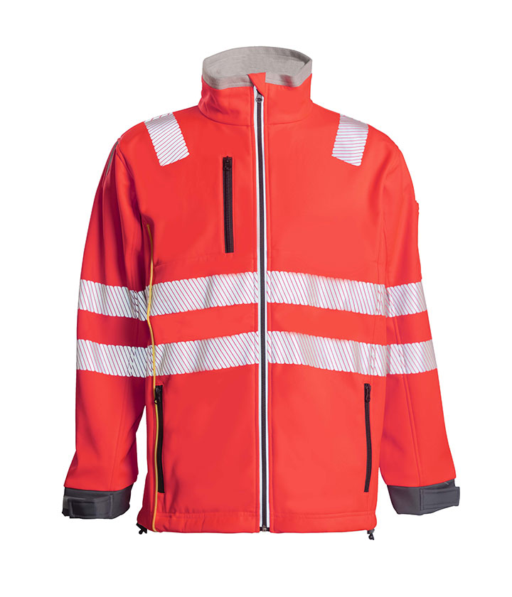 Hi Vis Red Softshell Jacket