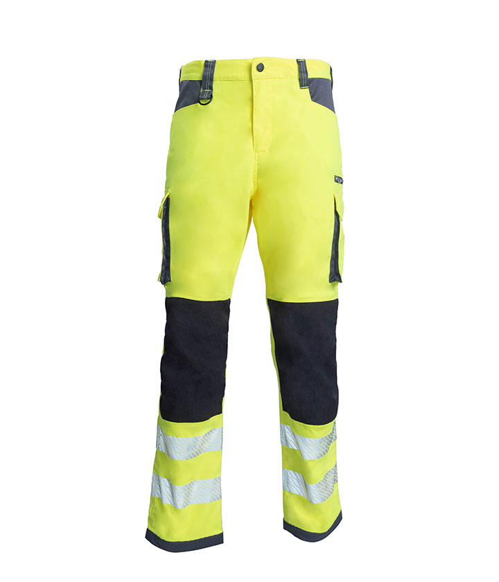 Hi Vis Yellow/Black heat applied tape Trousers