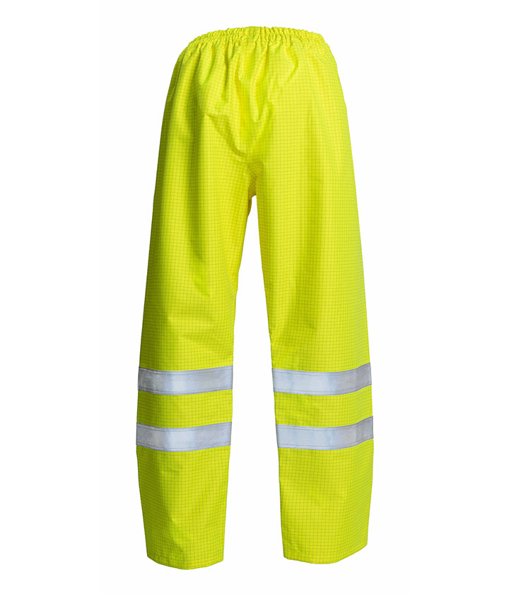 Hi Vis Yellow flame redartant anti static Rain Pants