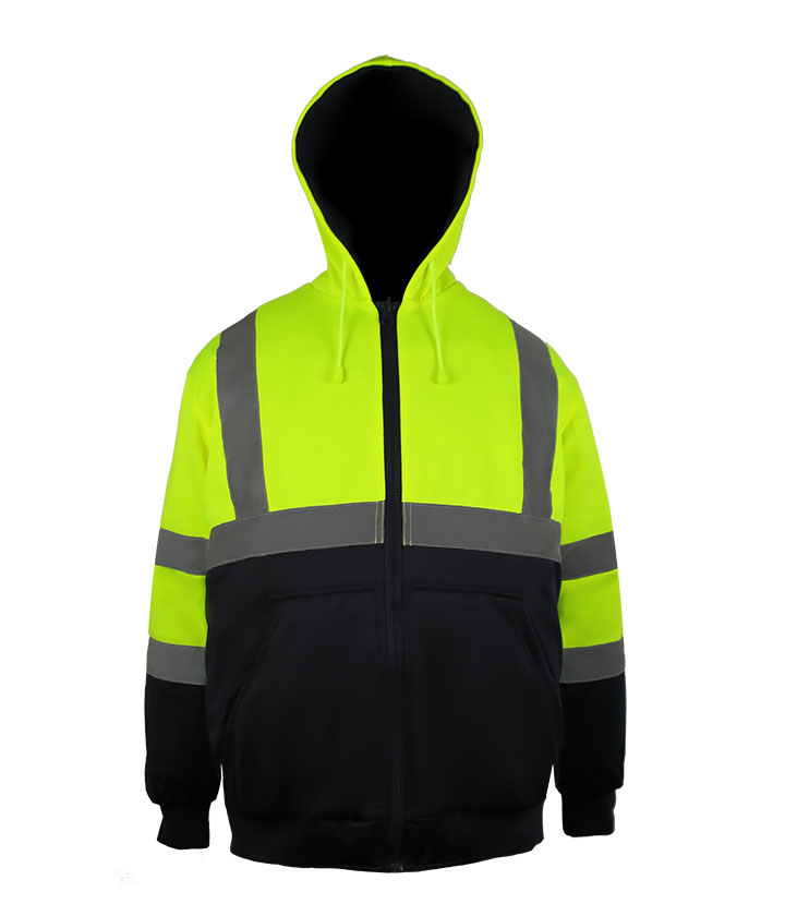 Hi vis Yellow(lime)Navy Reversable Sweater