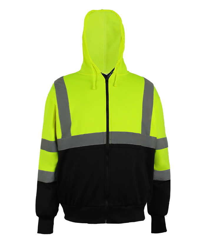 Hi vis Yellow Contrast Black Sweater