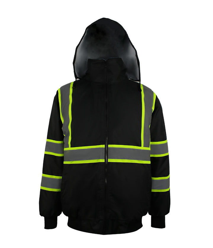 Black contrast Hi vis yellow(Lime) Bomber Jacket