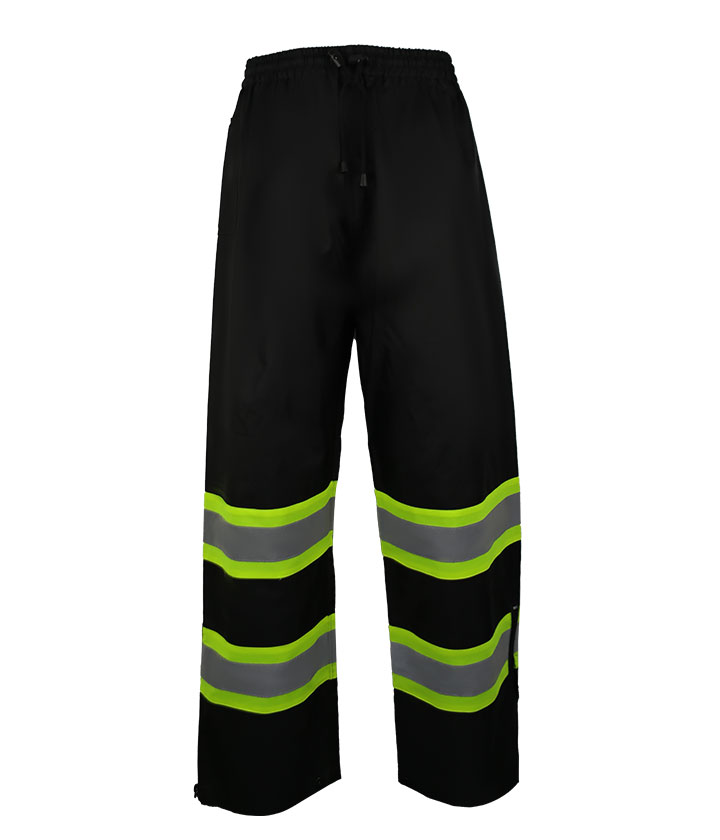 Black Contrast Lime Rain Trousers