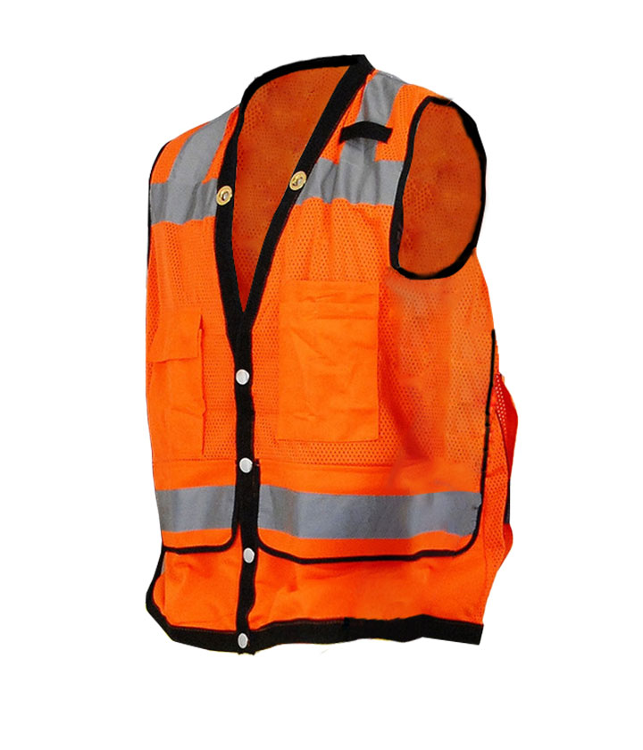 Orange contrast Black vest