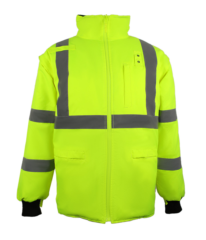 Lime/Black 6 In 1 Parka