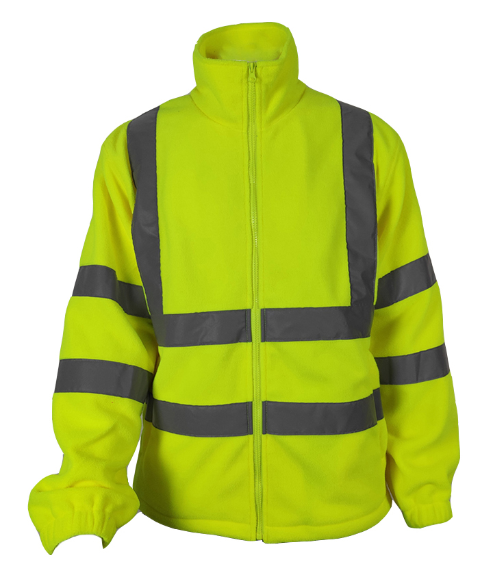 Hi Vis Yellow Reflective Fleece Jacket