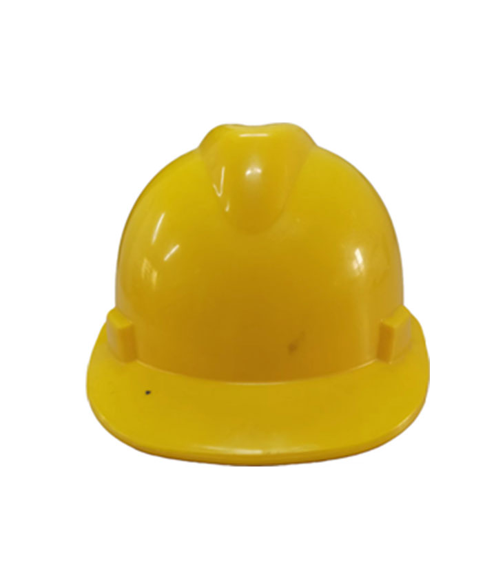 Yellow V-shaped Safety Helmet